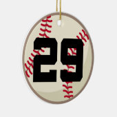Verzierung der Baseball-Spieler-Zahl-29 Keramikornament (Rechts)