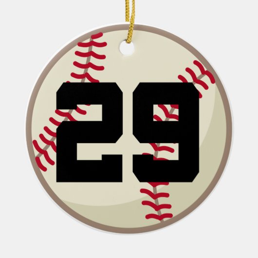 Verzierung der Baseball-Spieler-Zahl-29 Keramikornament (Vorne)