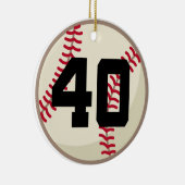 Verzierung der Baseball-Spieler-Zahl-40 Keramik Ornament (Rechts)