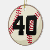 Verzierung der Baseball-Spieler-Zahl-40 Keramik Ornament (Links)