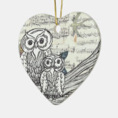 Verzierung der Eulen 22 Keramikornament (Links)