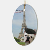 Verzierung der französischen Bulldogge Keramikornament (Links)