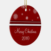 Verzierung der frohen Weihnacht-2010 Keramikornament (Rechts)