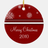 Verzierung der frohen Weihnacht-2010 Keramikornament (Hinten)