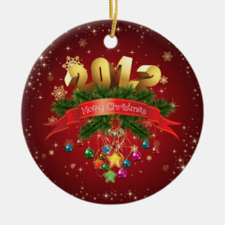 Verzierung der frohen Weihnachten 2012 Keramikornament