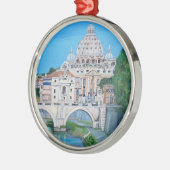 Verzierung der Vatikanstadt-, Rom Silbernes Ornament (Links)