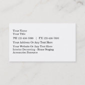 Verzierung der Visitenkarten Visitenkarte (Rückseite)