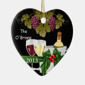 VERZIERUNG DER WEIN-LIEBHABER-2013 PERSONALISIERT KERAMIKORNAMENT (Rechts)