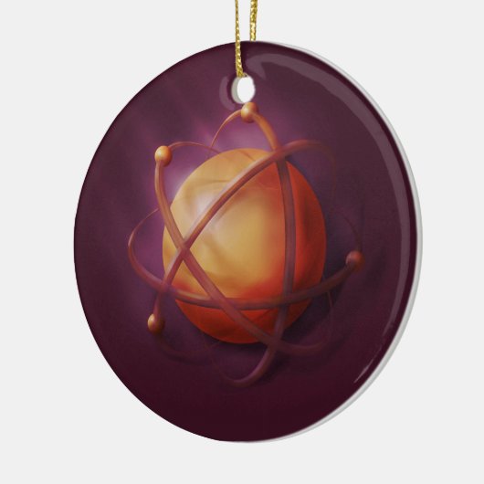 Verzierung des Atom-3d Keramik Ornament (Links)