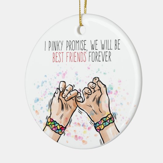 Verzierung des beste Freund-Finger-Versprechen-| Keramik Ornament (Links)
