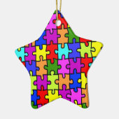 Verzierung "des bunten Puzzlen" Keramik Ornament (Links)