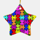 Verzierung "des bunten Puzzlen" Keramik Ornament (Hinten)