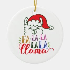 Verzierung des Fa-Lalalala Lama-Weihnachten| Keramik Ornament