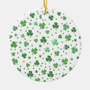 Verzierung - Duschen der Kleeblätter - St Patrick Keramikornament