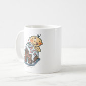 Verzierung eines Lebkuchen-Hauses für Weihnachten Kaffeetasse (Vorderseite Links)