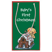 Verzierung eines Lebkuchen-Hauses für Weihnachten Kleine Geschenktüte (Rückseite)