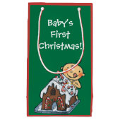 Verzierung eines Lebkuchen-Hauses für Weihnachten Kleine Geschenktüte (Vorderseite)