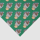 Verzierung eines Lebkuchen-Hauses für Weihnachten Seidenpapier (Ausschnitt)