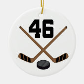 Verzierung Eis-Hockey-Spieler-Jersey-Zahl-46 Keramikornament (Vorne)