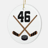 Verzierung Eis-Hockey-Spieler-Jersey-Zahl-46 Keramikornament (Links)