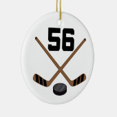 Verzierung Eis-Hockey-Spieler-Jersey-Zahl-56 Keramikornament (Rechts)