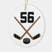 Verzierung Eis-Hockey-Spieler-Jersey-Zahl-56 Keramikornament (Links)