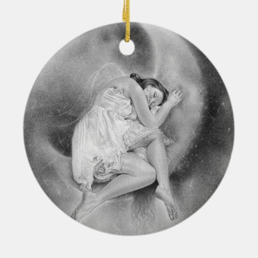 Verzierung Engel der süßen Träume Keramik Ornament (Hinten)