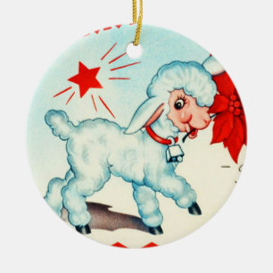Verzierung-Feiertag Kunst-Vintages Weihnachten 7 Keramikornament