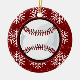 Verzierung - Feiertags-Baseball Keramikornament