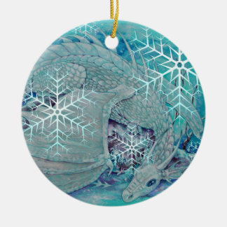 Verzierung - Feiertags-Winter-Drache Keramikornament