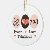 Verzierung FriedensLiebetriathlon-70,3 Keramik Ornament (Links)