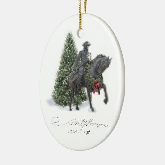Verzierung General-Anthony Wayne Keramik Ornament (Links)