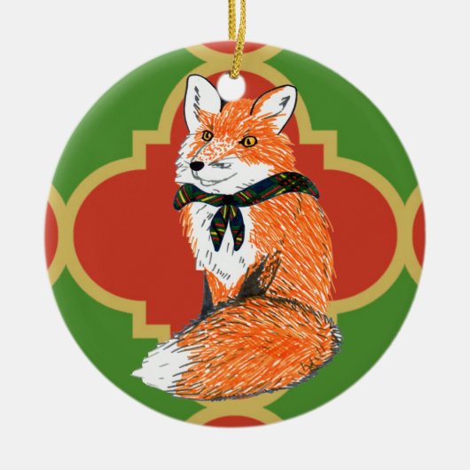 Verzierung Gilwell Fox Quatrefoil Keramikornament (Vorne)