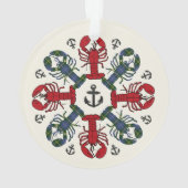 Verzierung Hummer-Schneeflocke-Anker N.S. Ornament (Rückseite)