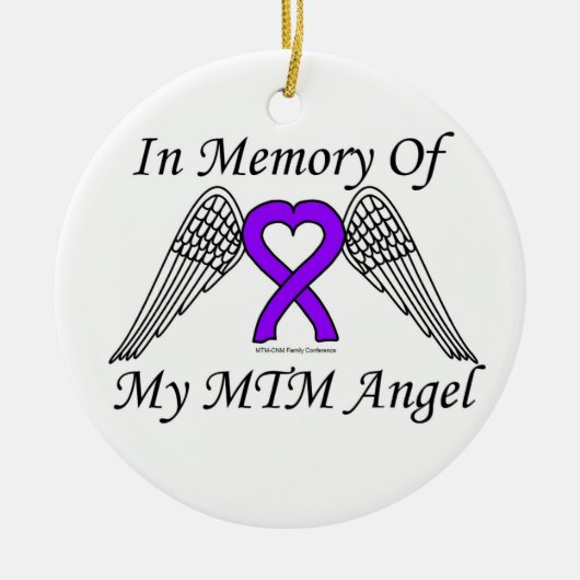 Verzierung-im Gedächtnis meines MTM Engels Keramik Ornament (Vorne)
