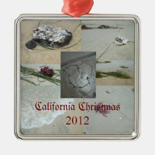 Verzierung Kalifornien-Weihnachten2012 Silbernes Ornament