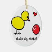 Verzierung - Küken-Grabung Kickball Keramik Ornament (Rechts)