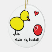 Verzierung - Küken-Grabung Kickball Keramik Ornament (Links)