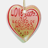 VERZIERUNG - LIEBE BEHÄLT KEINEN SATZ DES KERAMIK ORNAMENT (Rechts)