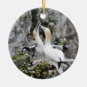 Verzierung: Liebendes Gannets Keramik Ornament (Vorne)