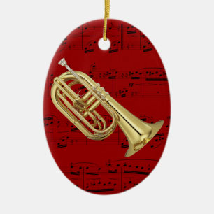 Verzierung - marschierender Euphonium - wählen Si Keramik Ornament