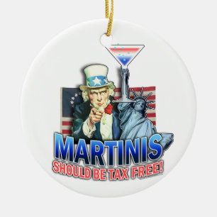 Verzierung - Martinis sollten steuerfrei sein Keramik Ornament