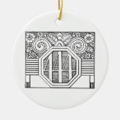 Verzierung mit 444 Logos Keramikornament (Vorne)