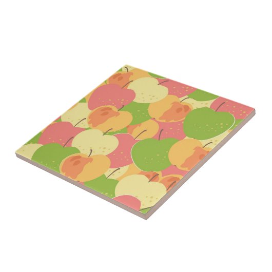 Verzierung mit Äpfeln Fliese (Seite)