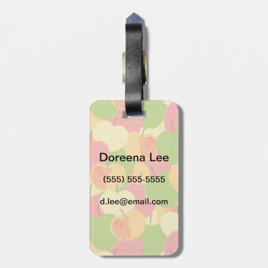 Verzierung mit Äpfeln Gepäckanhänger (Rückseite vertikal)