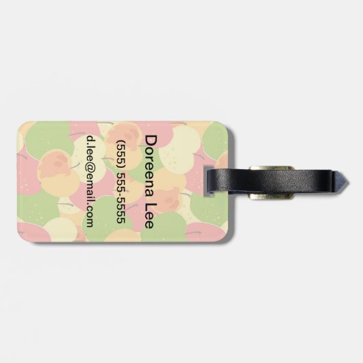 Verzierung mit Äpfeln Gepäckanhänger (Rückseite horizontal)