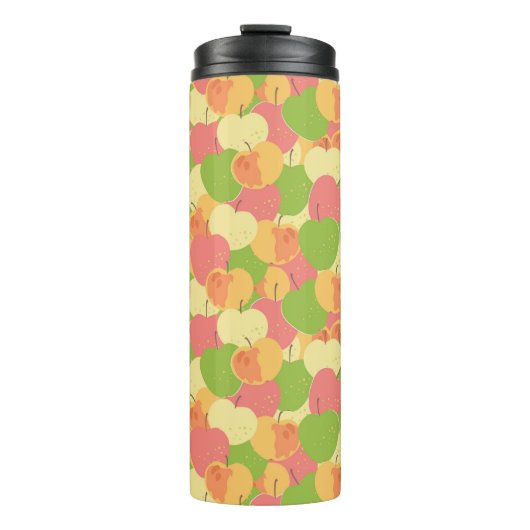 Verzierung mit Äpfeln Thermosbecher (Vorderseite)