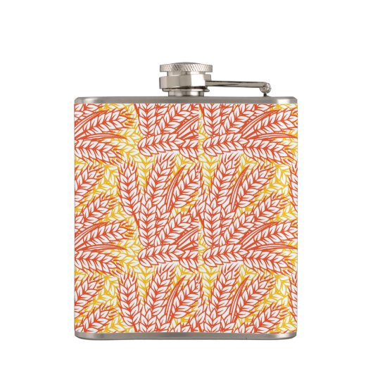 Verzierung mit den Weizenohren Flachmann (Rückseite)