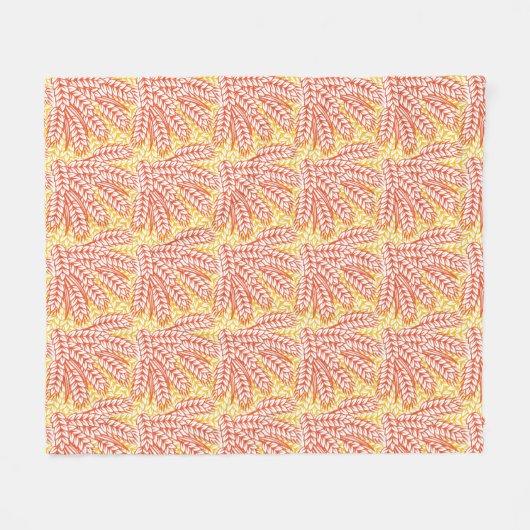 Verzierung mit den Weizenohren Fleecedecke (Vorderseite (Horizontal))