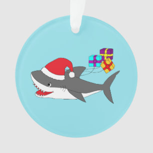 Verzierung mit einem niedlichen Feiertagshaifisch Ornament